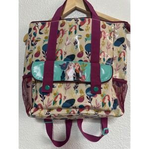 Disney Frozen Anna Elsa Floral Convertible Tote Backpack Bag Purse